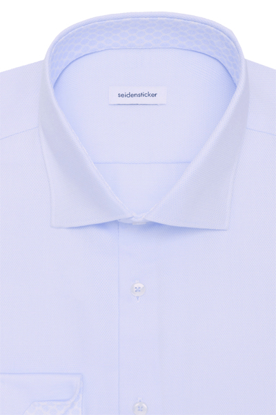 Produktbild f�r 'SEIDENSTICKER Slim Hemd extra langer Arm New Kent Kragen Struktur hellblau'