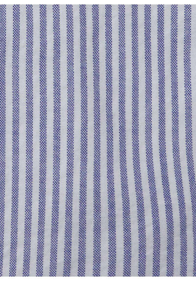 SEIDENSTICKER Regular Hemd Langarm Button Down Kragen Streifen blau