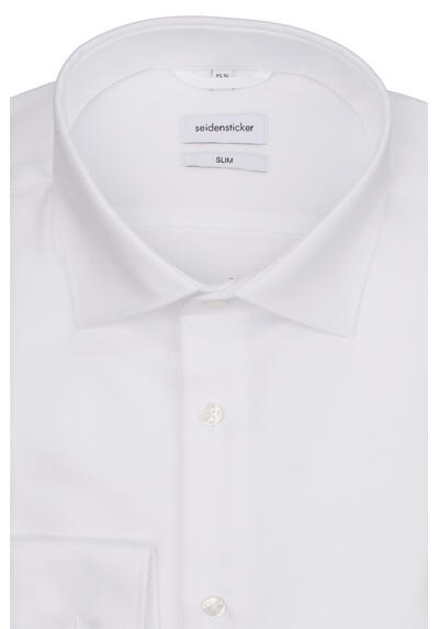 Produktbild fr 'SEIDENSTICKER Slim Hemd extra langer Arm Twill wei'