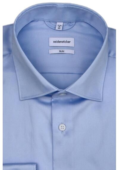 Produktbild fr 'SEIDENSTICKER Slim Fit Hemd extra langer Arm New Kent Kragen hellblau'