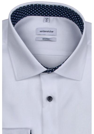 Produktbild fr 'SEIDENSTICKER Shaped Hemd extra langer Arm Twill wei'