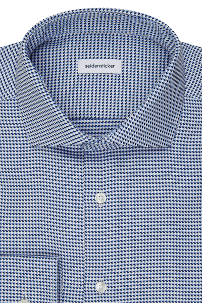 Produktbild f�r 'SEIDENSTICKER Regular Hemd Langarm Haifischkragen Muster blau'