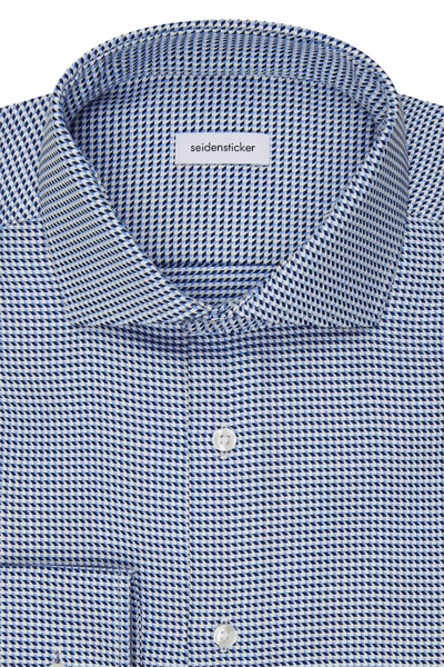 Produktbild f�r 'SEIDENSTICKER Slim Hemd Langarm Haifischkragen Muster blau'