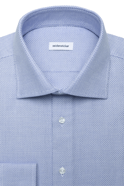 Produktbild f�r 'SEIDENSTICKER Regular Hemd extra langer Arm New Kent Kragen Struktur blau'