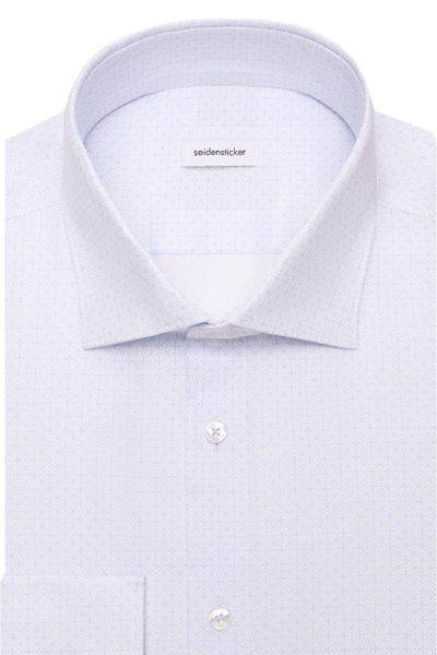 Produktbild f�r 'SEIDENSTICKER Shaped Hemd extra langer Arm New Kent Kragen Muster blau'