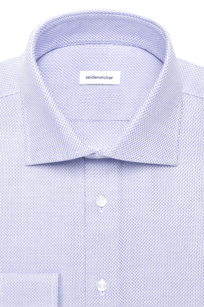 Produktbild f�r 'SEIDENSTICKER Slim Hemd extra langer Arm New Kent Kragen Struktur blau'