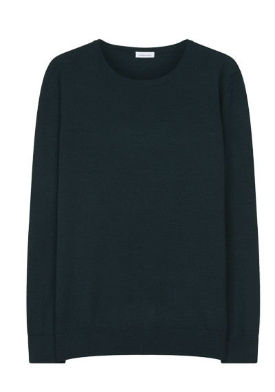 Produktbild f&uuml;r 'SEIDENSTICKER Pullover Langarm Rundhals Merinowolle dunkelgr�n'