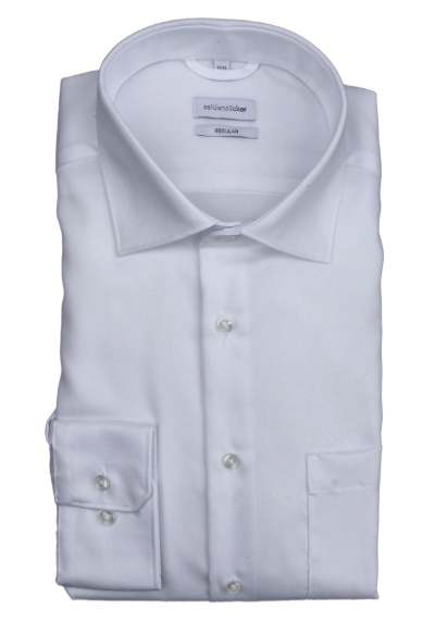 Produktbild für 'SEIDENSTICKER Regular Fit Hemd extra langer Arm Twill wei'