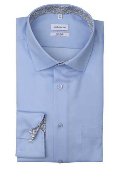 Produktbild für 'SEIDENSTICKER Regular Hemd extra langer Arm New Kent Kragen Twill hellblau'