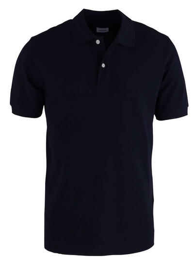 SEIDENSTICKER Regular Polo Shirt Halbarm Logostick schwarz