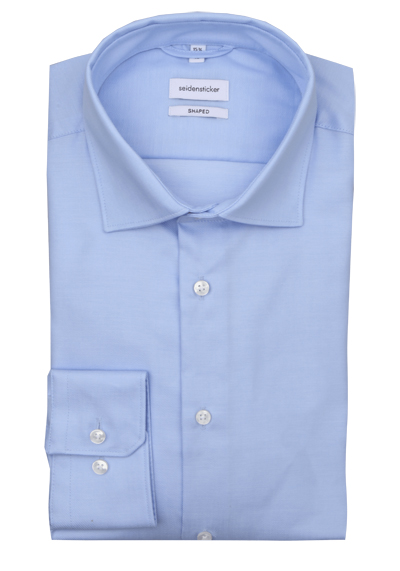 Produktbild für 'SEIDENSTICKER Shaped Hemd extra langer Arm Twill eisblau'