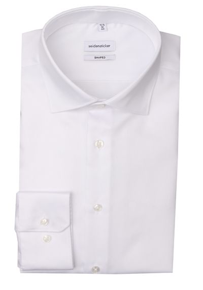 Produktbild für 'SEIDENSTICKER Shaped Hemd extra langer Arm Twill wei'