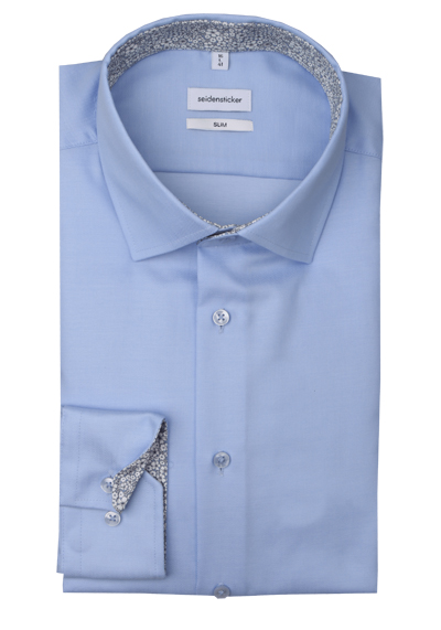 Produktbild für 'SEIDENSTICKER Slim Hemd extra langer Arm New Kent Kragen Twill hellblau'