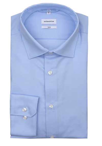 Produktbild für 'SEIDENSTICKER Slim Hemd extra langer Arm Twill eisblau'