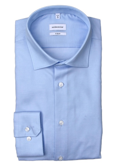 Produktbild für 'SEIDENSTICKER X-Slim Hemd extra langer Arm New Kent Kragen Twill hellblau'