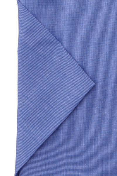 SEIDENSTICKER Modern Hemd Halbarm Basic Kent Kragen Fil  Fil blau