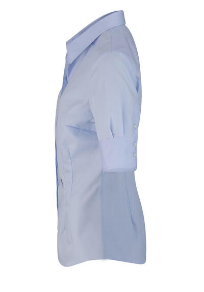 Produktbild fr 'SEIDENSTICKER Slim Bluse Halbarm offener Kragen hellblau'