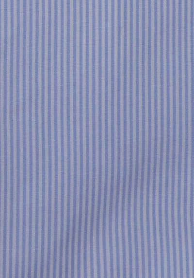 SEIDENSTICKER Slim Hemd Langarm New Kent Kragen Streifen hellblau