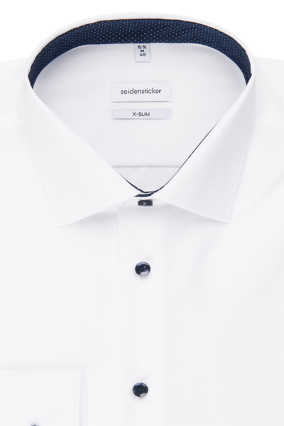 Produktbild f�r 'SEIDENSTICKER X-Slim Hemd Langarm New Kent Kragen Feintwill wei�'