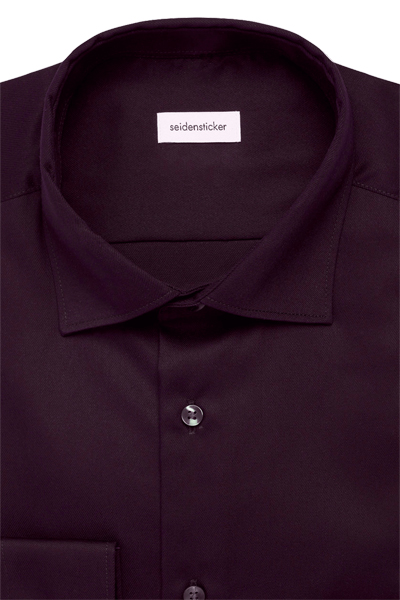 Produktbild f�r 'SEIDENSTICKER Comfort Hemd Langarm New Kent Kragen aubergine'