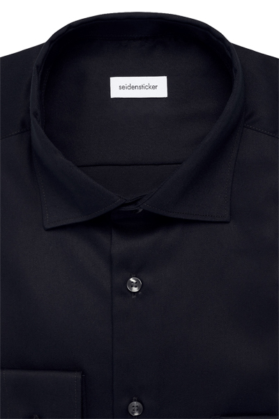 Produktbild f�r 'SEIDENSTICKER Comfort Hemd Langarm New Kent Kragen schwarz'