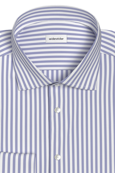 Produktbild f�r 'SEIDENSTICKER Shaped Fit Hemd Langarm New Kent Kragen Streifen blau'
