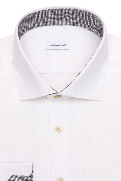 Produktbild f�r 'SEIDENSTICKER Slim Hemd Langarm New Kent Kragen Struktur wei�'