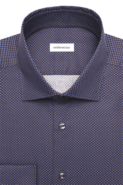 Produktbild f�r 'SEIDENSTICKER Slim Hemd Langarm New Kent Kragen Muster rot'