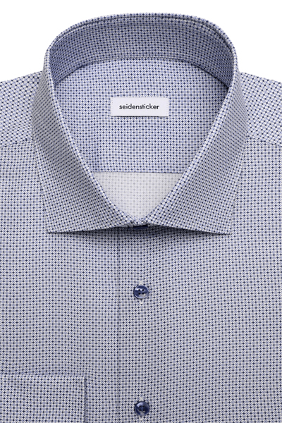 Produktbild f�r 'SEIDENSTICKER Slim Hemd Langarm New Kent Kragen Muster blau'