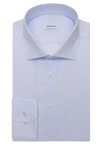Produktbild f�r 'SEIDENSTICKER Slim Hemd Langarm New Kent Kragen Muster blau'