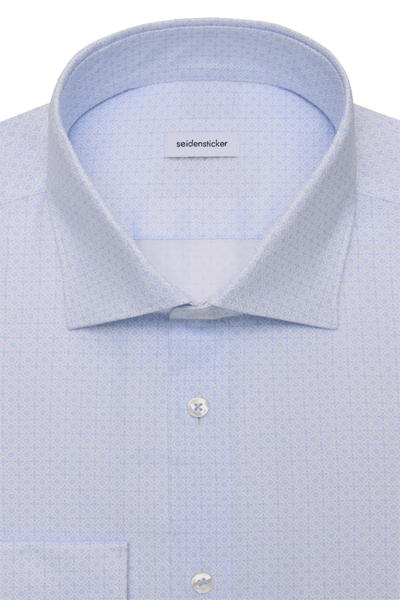 Produktbild f�r 'SEIDENSTICKER Slim Hemd Langarm New Kent Kragen Muster blau'