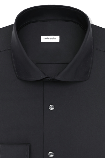 Produktbild f�r 'SEIDENSTICKER Slim Performence Hemd Langarm Haifischkragen Stretch schwarz'