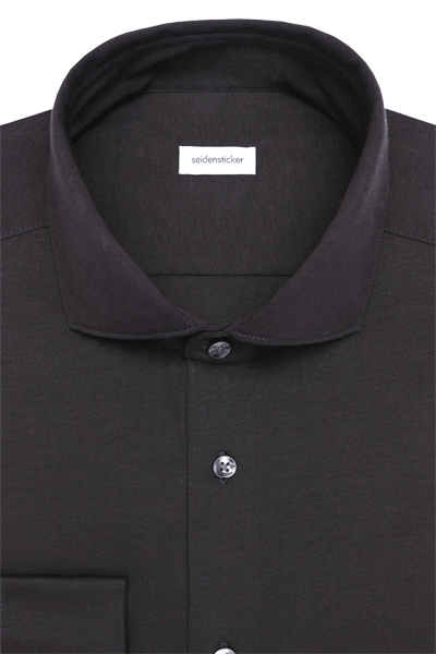Produktbild f�r 'SEIDENSTICKER Regular Performence Hemd Langarm Haifischkragen Stretch schwarz'