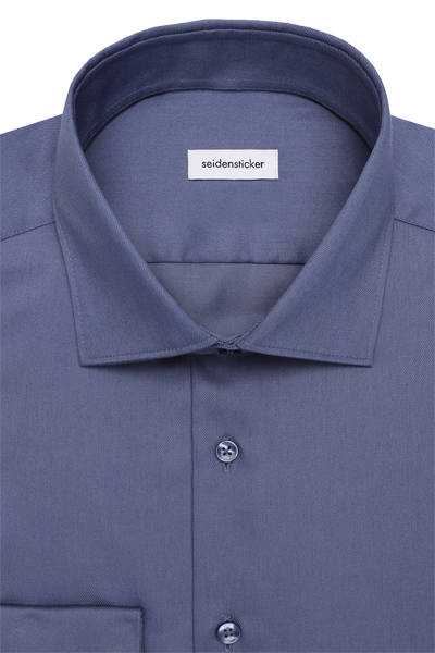 Produktbild f�r 'SEIDENSTICKER Slim Fit Hemd Langarm New Kent Kragen dunkelblau'