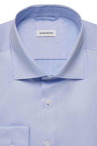 Produktbild f�r 'SEIDENSTICKER Regular Hemd Langarm New Kent Kragen Satin hellblau'