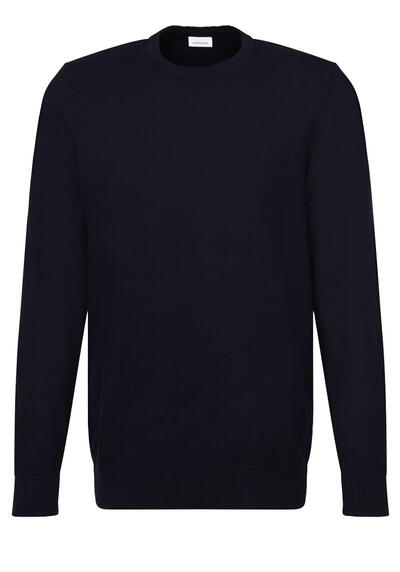 SEIDENSTICKER Pullover Langarm Rundhals nachtblau
