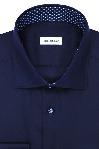 Produktbild f�r 'SEIDENSTICKER Slim Hemd Langarm New Kent Kragen Feintwill navy'