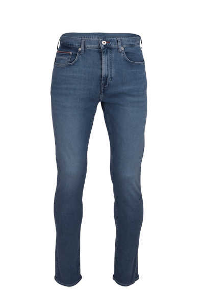 TOMMY HILFIGER Slim Jeans BLEECKER Reißverschluss 5-Pocket blau