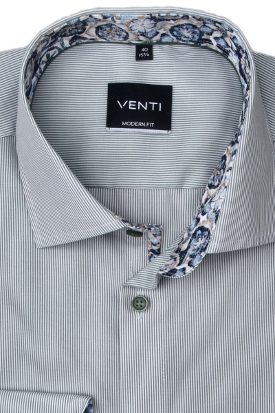 Produktbild fr 'VENTI Modern Fit Hemd Langarm New Kent Kragen Streifen grn'