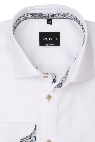 Produktbild fr 'VENTI Modern Fit Hemd super langer Arm New Kent Kragen Popeline wei'