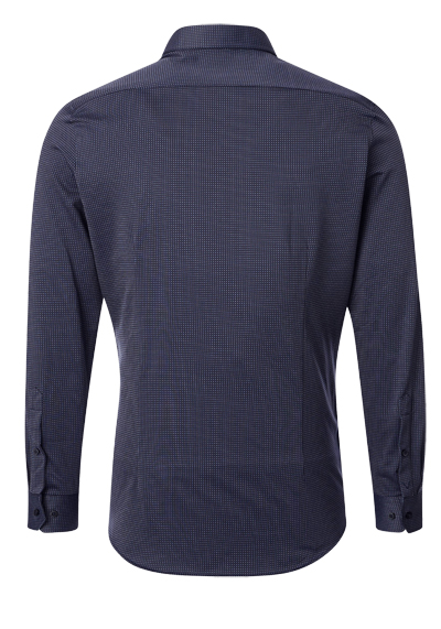 Produktbild f�r 'VENTI Body Fit Hemd Langarm Haifischkragen Jerseyflex Muster blau'