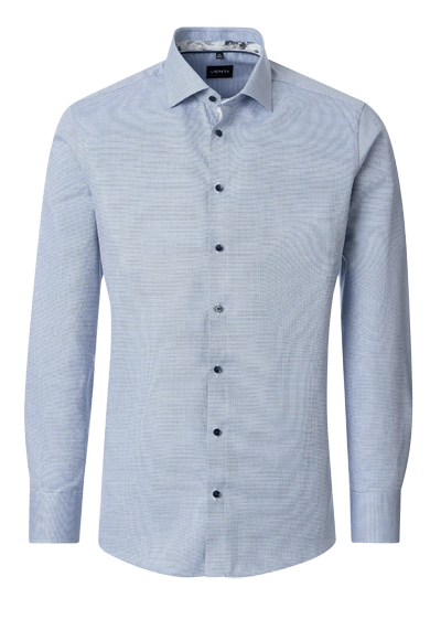 Produktbild f�r 'VENTI Modern Fit Hemd super langer Arm New Kent Kragen Muster blau'