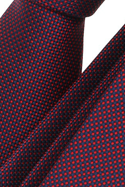 VENTI Krawatte aus Seide und Polyester Muster dunkelrot
