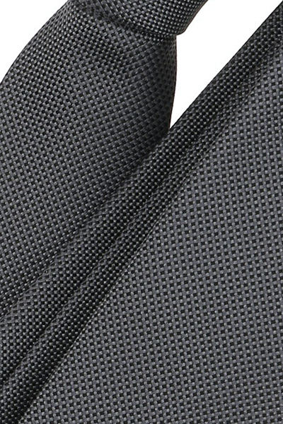 VENTI Krawatte aus Seide und Polyester Muster anthrazit