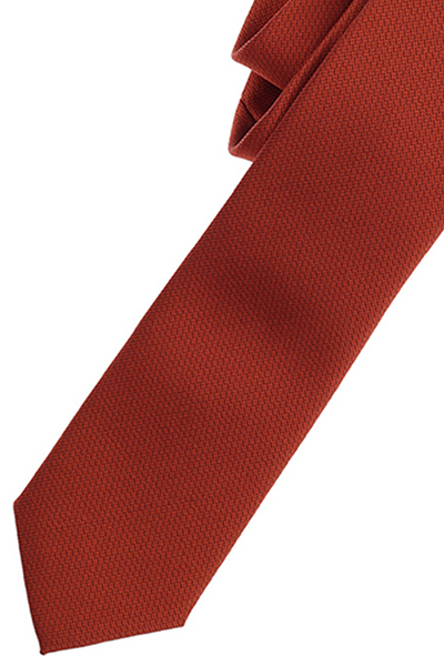 VENTI Krawatte aus Seide und Polyester 5 cm breit rost
