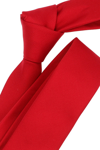 VENTI Krawatte aus Seide und Polyester 5 cm breit rot