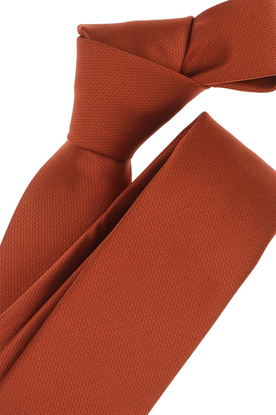 VENTI Krawatte aus Seide und Polyester 6 cm breit rost