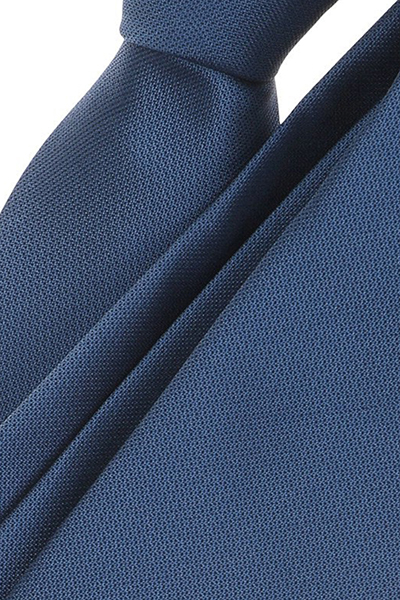 VENTI Krawatte aus Seide und Polyester 6 cm breit dunkelblau