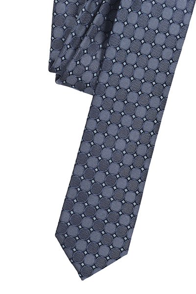 VENTI Krawatte aus reiner Seide 6 cm breit Punkte blau