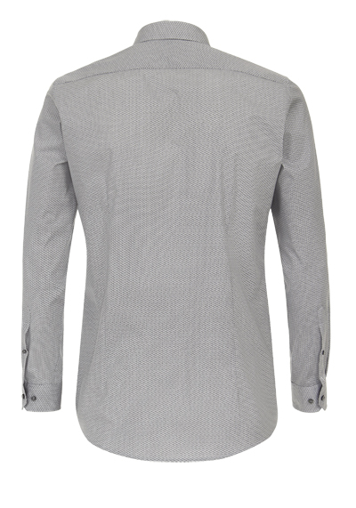 Produktbild f�r 'VENTI Body Fit Hemd Langarm New Kent Kragen Muster schwarz'